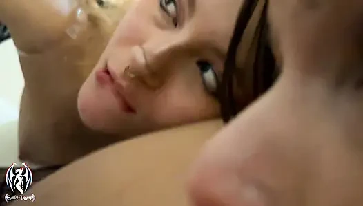 Skinny Blonde Gets Naughty with Two Curvy Friends - Wild Lesbian Threesome