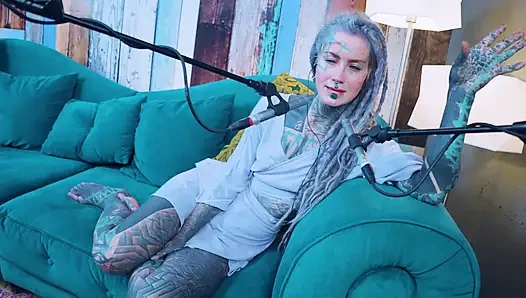I talk about J - Jelousy - ASMR podcast SFW talking goth skinny girl dreadlocks tattoo model inked girl