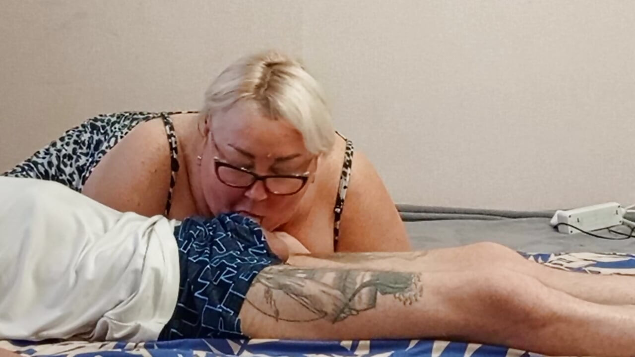 cumming from a deep blowjob in my neighbor's mouth