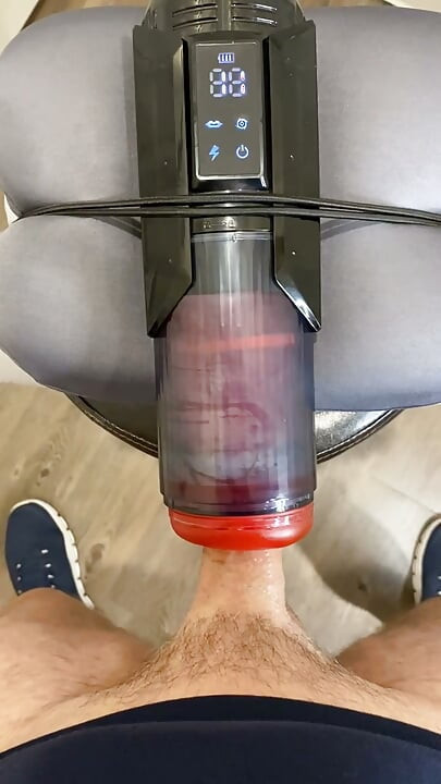 加特林玩具评论和第一人称视角演示与三次射精！