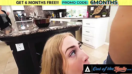 OUT OF THE FAMILY - Wild Emma Starletto Hides Blowjob From Stepmom After Stepbrother Prank In POV