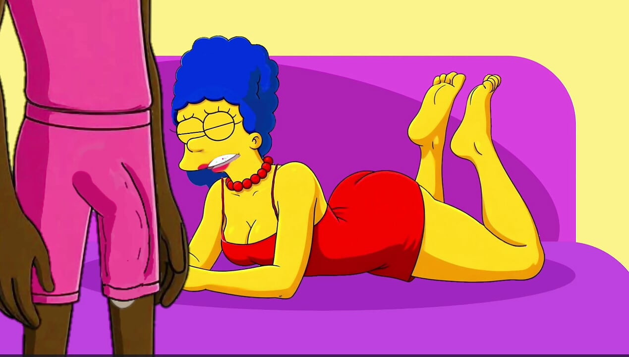 Wife Cheats on Her Husband with a Fitness Trainer. Cartoon. Simpsons Parody