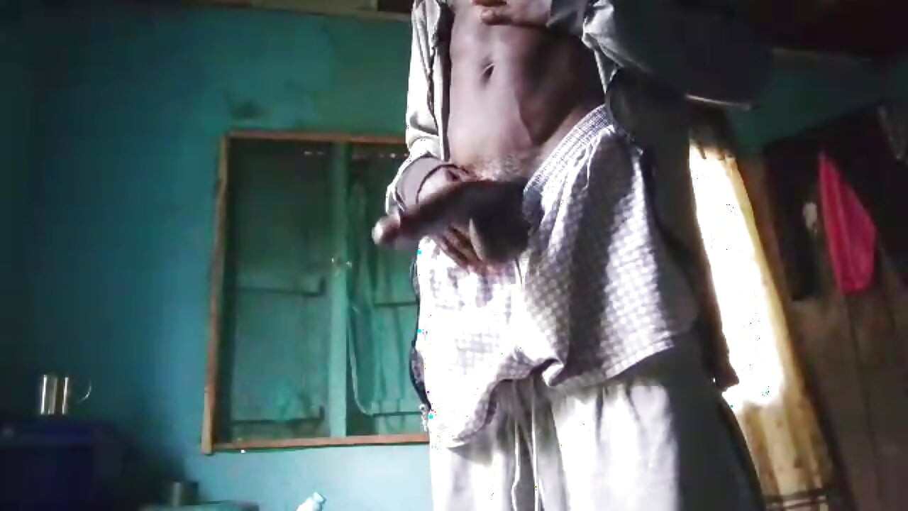 Wanking off Till Cum My Big Black Dick
