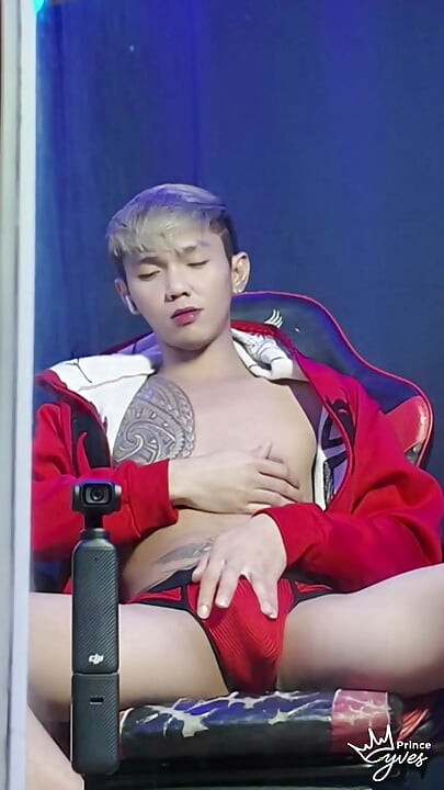Inked Boy in a Spidey Hodi Masturbating