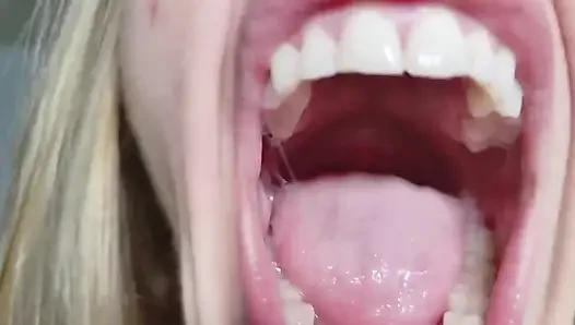 Savory Flossing Uvula and Mouth Tour Gum Stretching Sense