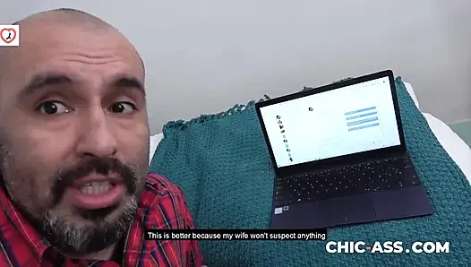 İspanyol koca karısını ateşli esmer latin genç kızla aldatıyor