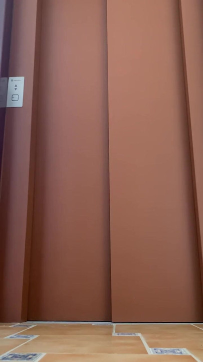 Mistress exposing her slave naked and tied in public elevator
