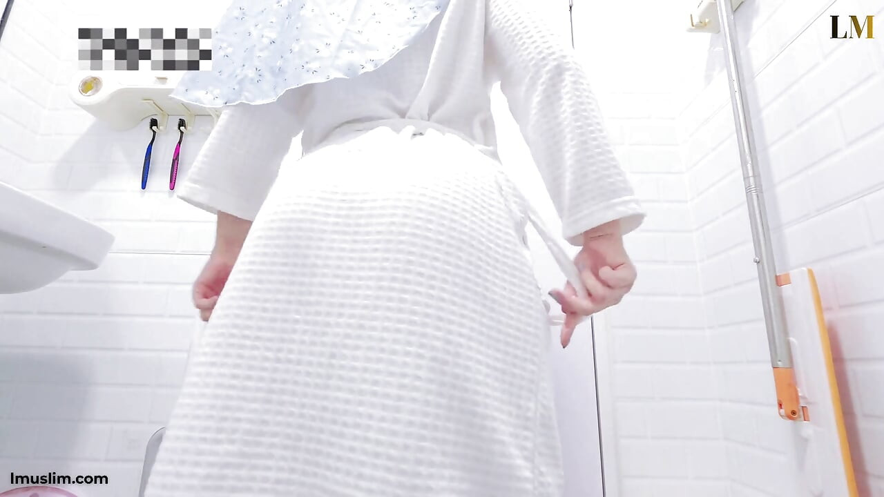 POV: Watch Your Hijabi Girl Crush with Shower Robe Tease