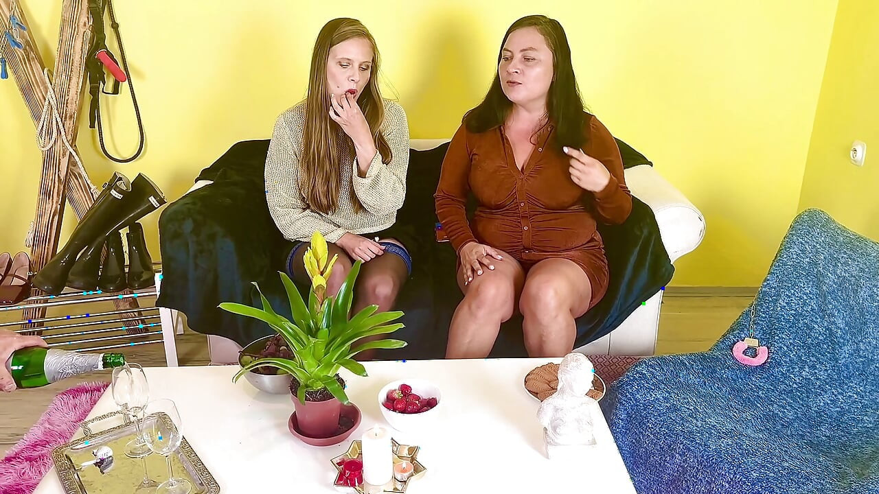 Two eager women wait for a young man who will change their whole evening. Part 1