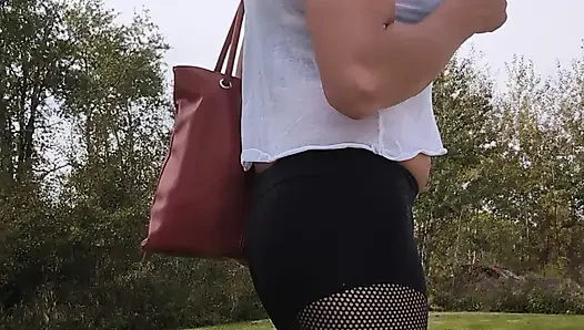 Old sexy CD in leggings Cumming on mother in laws purse publi