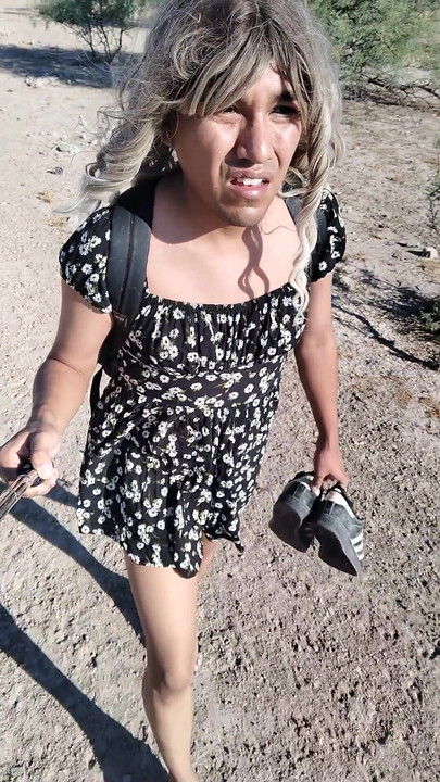 Spectacular moment from "Cute Ladyboy In Public With Very Hot Mini Skirt And Sandals"