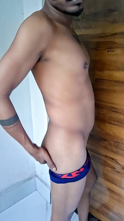 Blue and red open cock briefs.