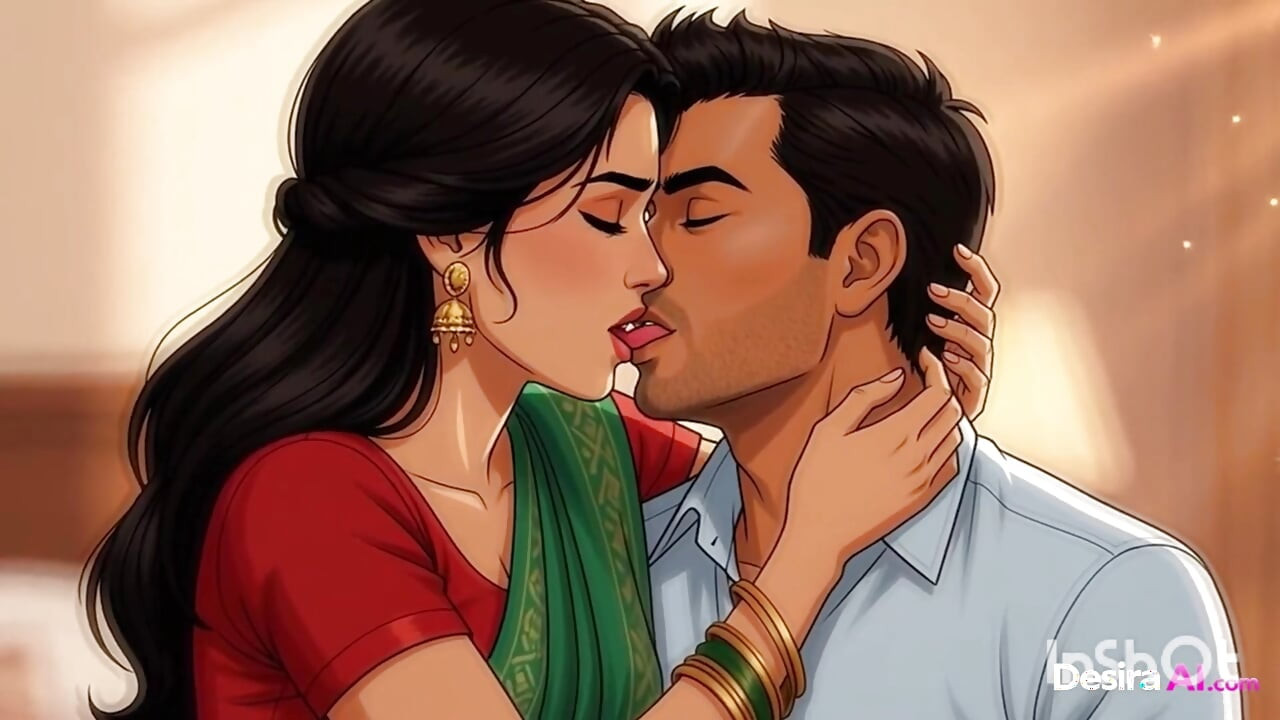 Soft Indian Skin Under His Touch While He Takes Care of Everything -AI Generated