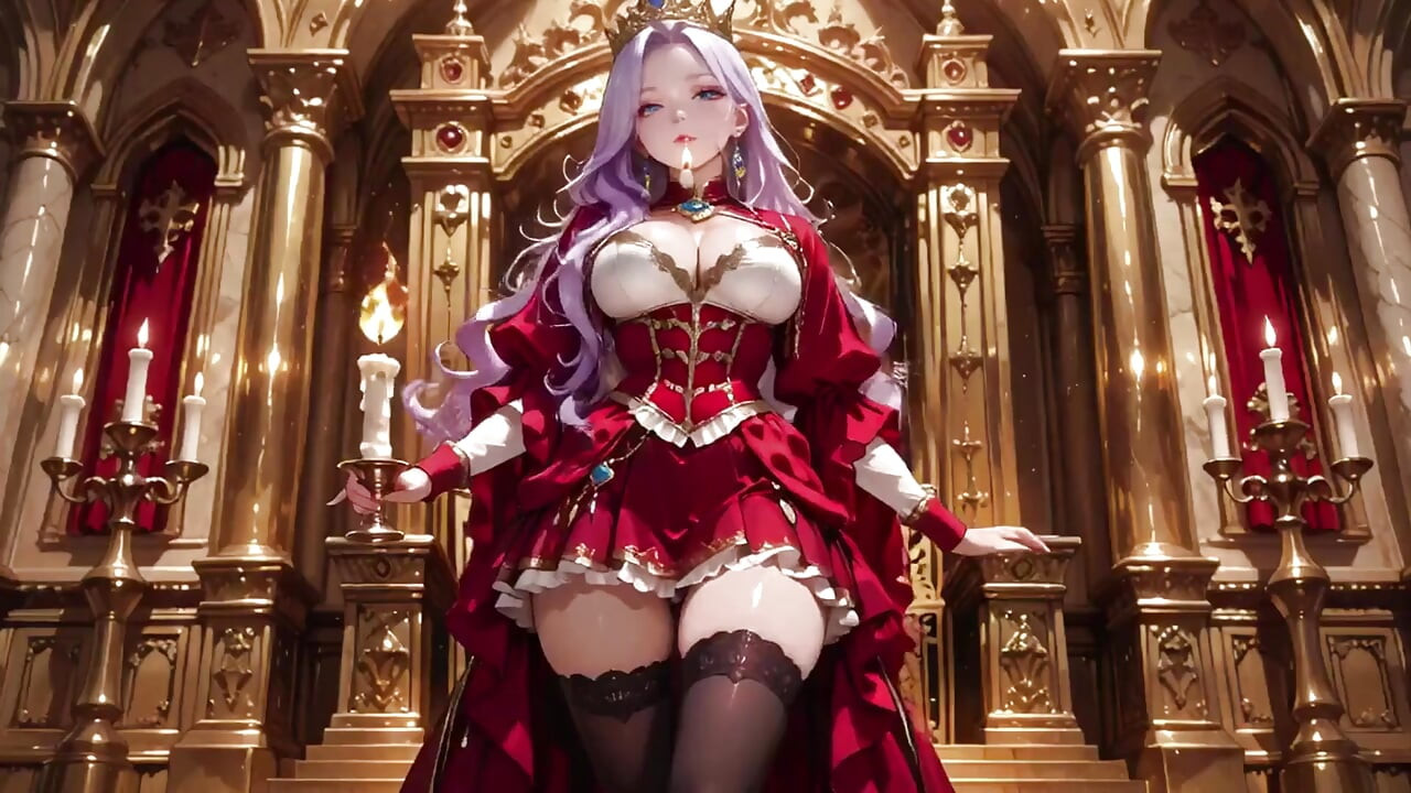 The Purple Queen! Lazy Coronation on the Golden Throne, Red & White Haute Couture Is Insane!