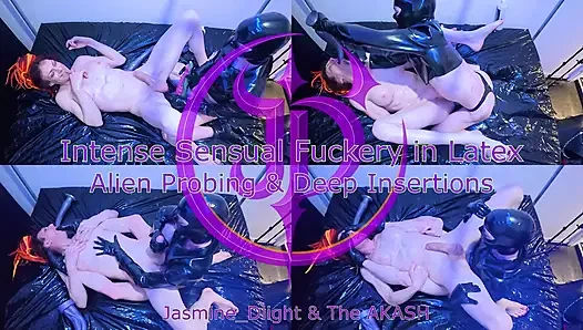 Jasmine_dlight & the Akash - Intense Sensual Fuckery in Latex - Alien Probing & Deep Insertions