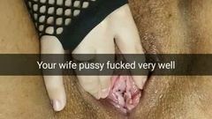 Wife pussy looks so loose and well fucked - Cuck Snapchat