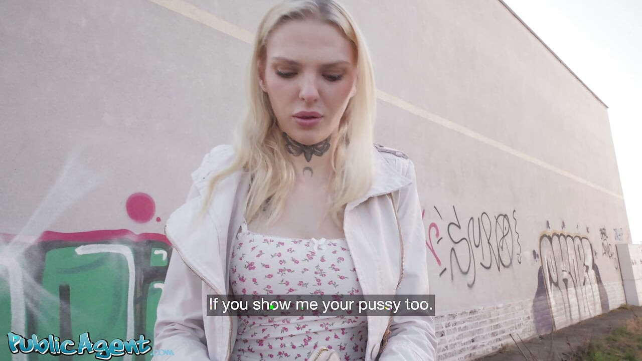 Not as shy as she looks POV blowjob outdoors with Polish blonde - Public Agent