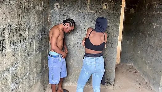 Outdoor Public sex on the high-rise building
