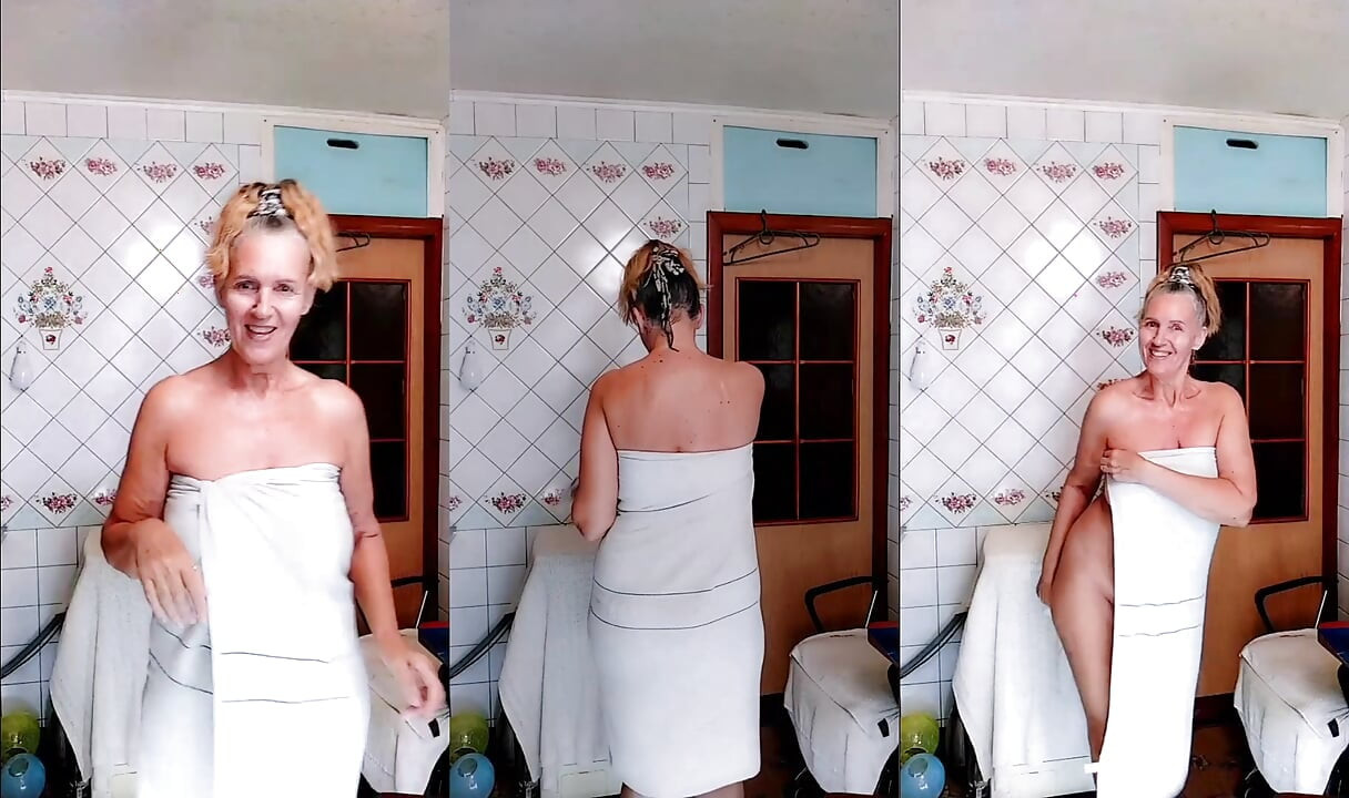 Hot Housewife Lukerya in White Lace Lingerie