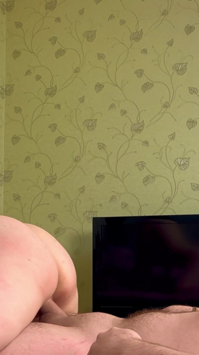 The morning of lovers and cheerful. Home sex with cumming inside | Clip 2