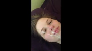 Beautiful cum on face