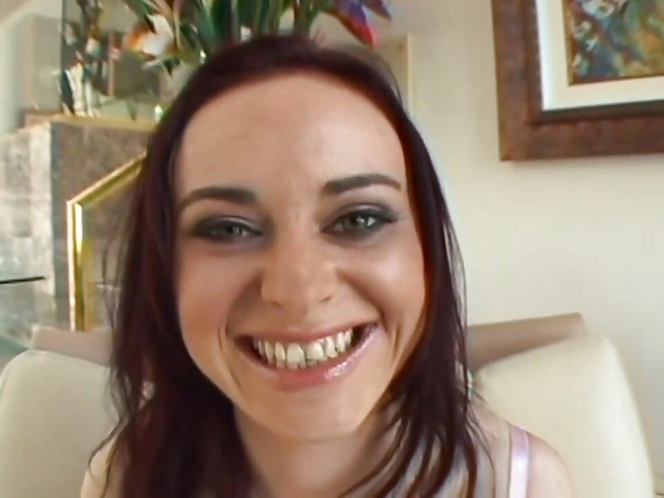 Three hard cocks for a single brunette slut!