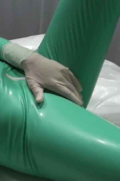 Latex Danielle relaxing in the ambulance