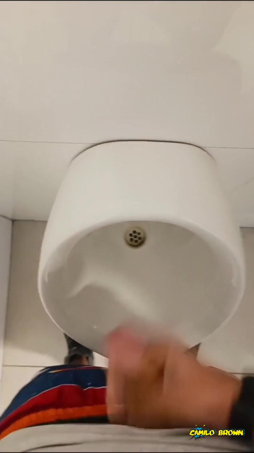 Big Dick Latino Risky Jerking Off In The Mall's Public Bathroom Got Caught And Touched Multiple Times | Clip 1