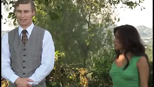 Slutty Blonde MILF Fucked Outdoors and Cumshot on Pussy by Big Cock