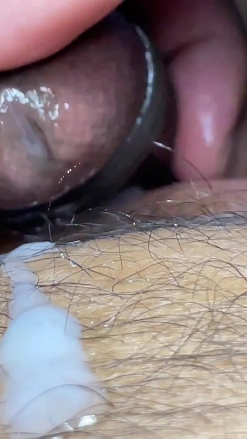 Guy masturbating by rubbing the head of the dick and fingering it like a pussy | Clip 2
