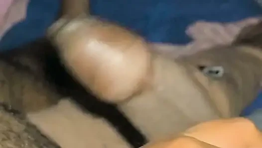 Big Cock Play Wife Playing with Big Cock Trying to Cum