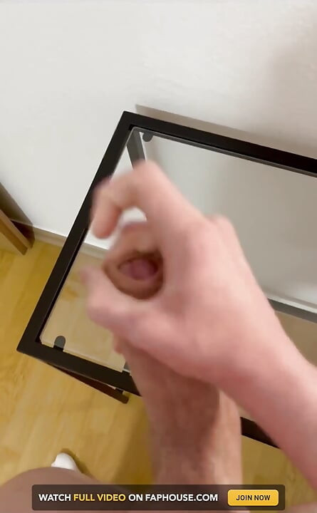 Fresh Cum on a Glass Table