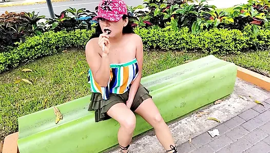 Park Encounter Leads to Passionate Home Date: Busty Latina Fucks Mature Stranger on a Chair