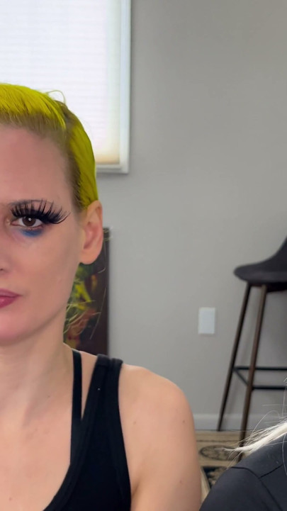 Drag Queen and Woman Makeover Transformation  - Mascara, Fake Lashes, Lipstick | Clip 3
