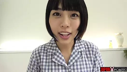 Yua Nanami’s Mouth Is Wet and Wide, Her Tongue Dripping - She Strokes the Drenched Dildo and Begs for Your Creamy Finish.