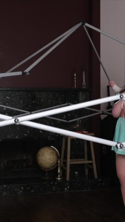 Iconic moment from "Curvy Content Creator Bea York Cleans Up After Photoshoot with Tits Out"