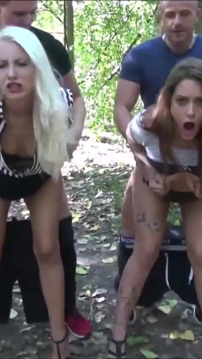 Epic moment from "TWO GERMAN TEEN GET FUCKED OUTDOOR BY STRANGER AFTER PARTY"