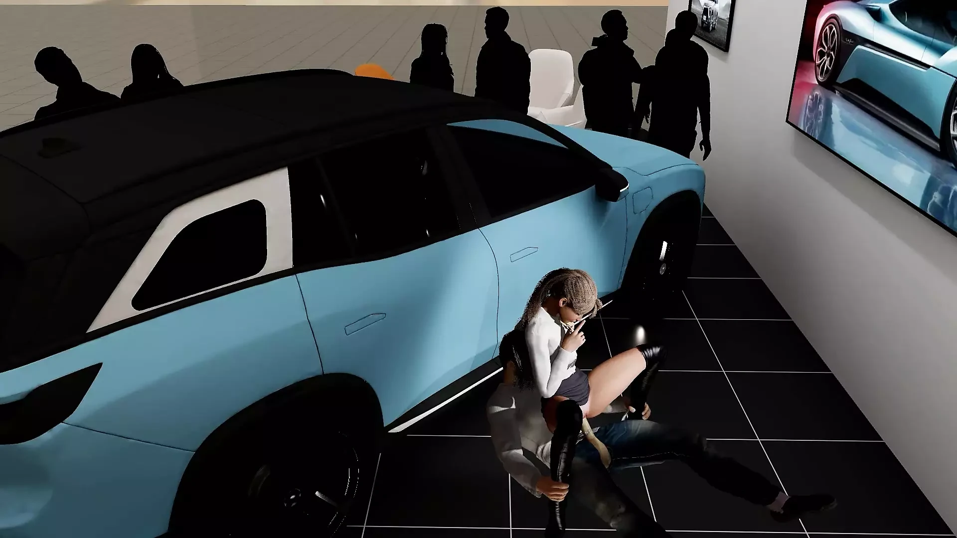 Par se tajno jebe na sajmu automobila