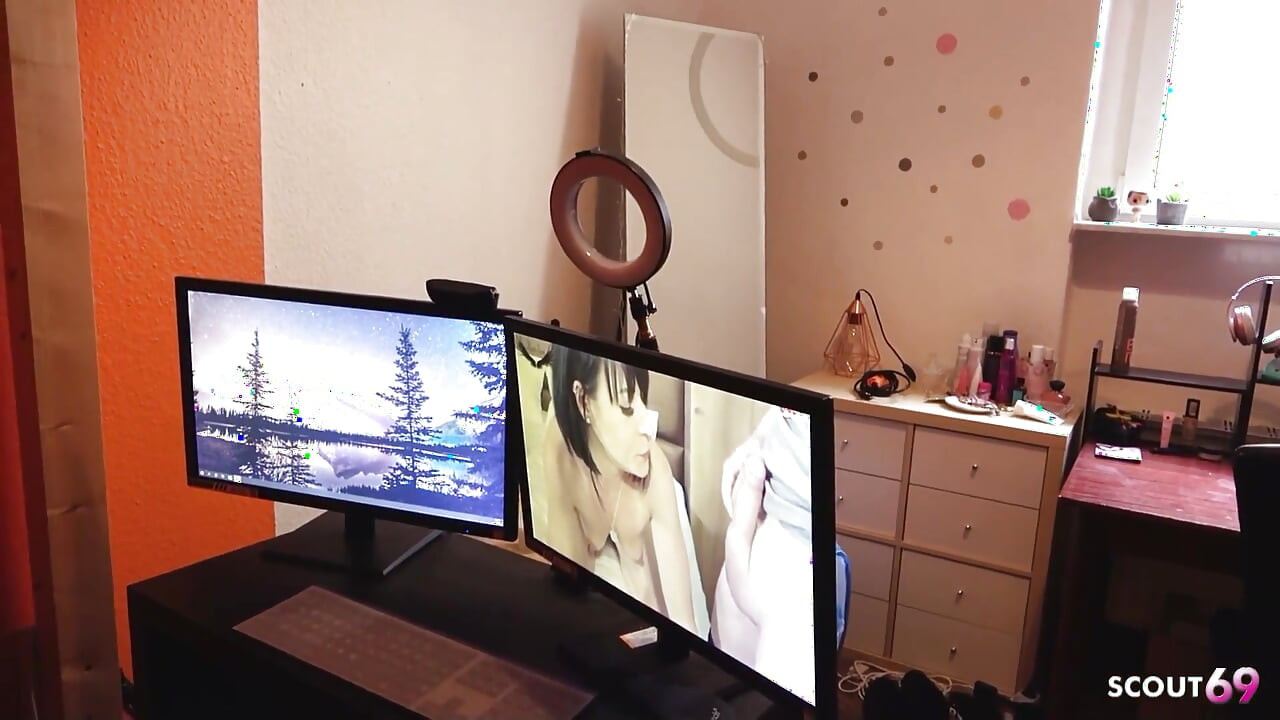 German Step-sister Maria Saint Caught Watching Porn and Seduce to POV Fuck