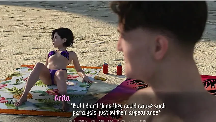 Weekend Lollygagging - Gameplay - Roleplay - Anita Teasing Men at Beach