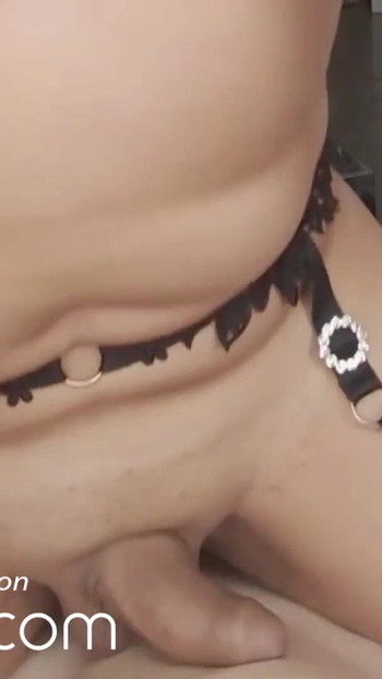 Key moment from "VRBTRANS Sexy Mail T-Girl Working On Your Cock"
