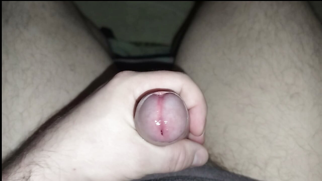 Close Up masturbation uncut cock and cumshot