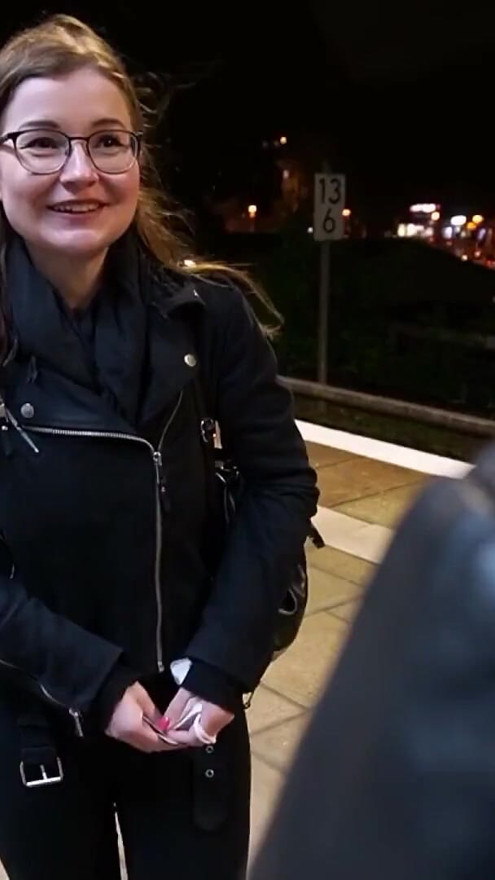 Slim German TinyEmily caught on train without ticket - She let the inspector Fuck her | Clip 1