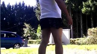 lilian77 mini skirt and front of my house 02