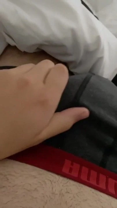 Young German Boy rubs Bulge