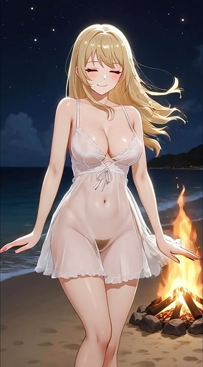 Campfire Cutie by the Beach - Seductive Electric Guitar instrumental music video for relaxing or background music