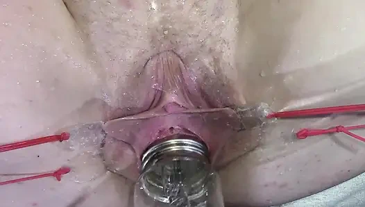 11 Uzağa Yayılmış Vajina Yakın Çekim, Lambayla 1000 Watt Seks