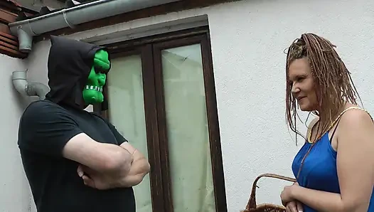 A Pretty MILF Gets Dominated and Takes a Zucchini in Her Big Ass