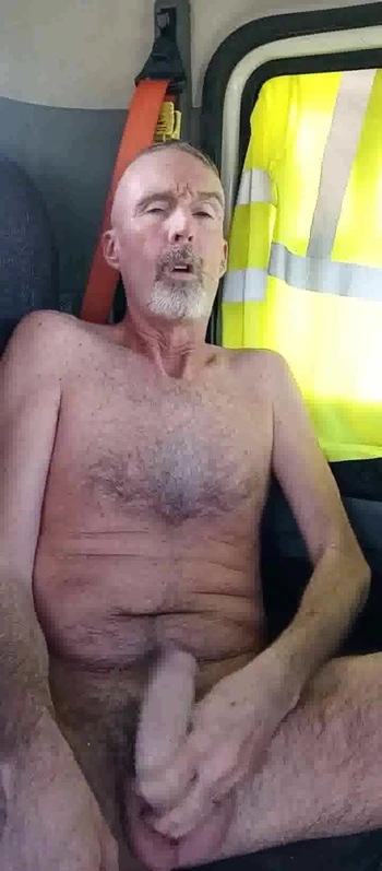 Captivating moment from "risky naked cum in truck side of road"