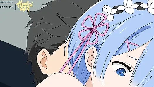 Subaru rem anal CREAMPIE zu zero hentai, UNzensierte animation